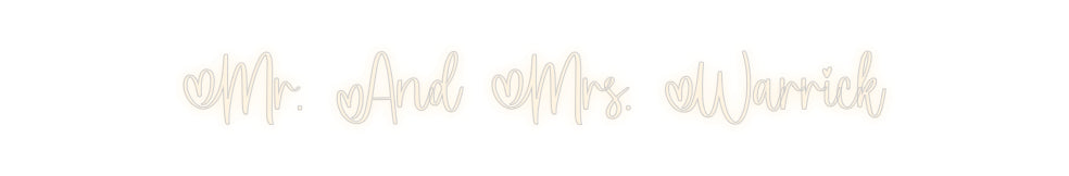 Insegne al neon personalizzate Mr. And Mrs. ...