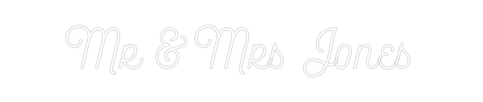 Insegne al neon personalizzate Mr &amp; Mrs Jones