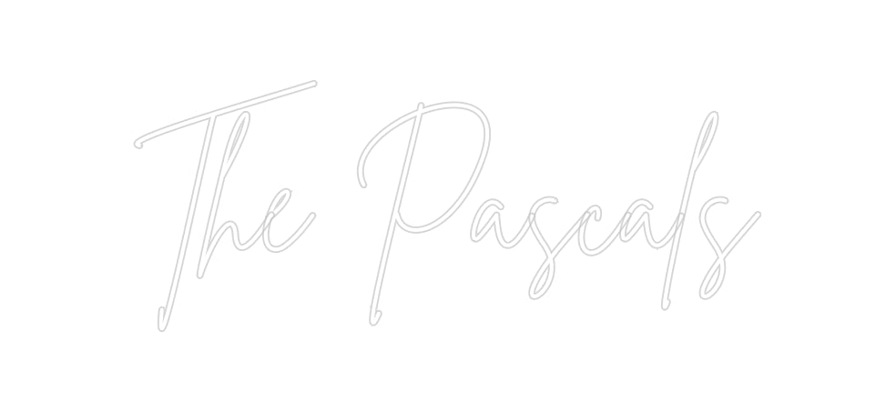 Custom Neon Signs The Pascals