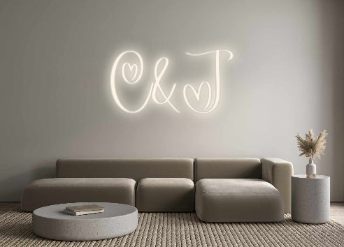 Insegne al neon personalizzate C&amp;J