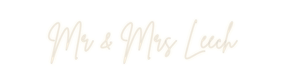 Insegne al neon personalizzate Mr &amp; Mrs Leech