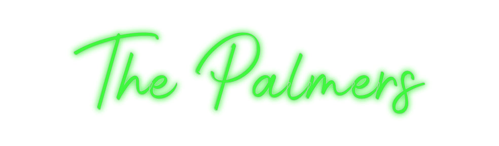 Insegne al neon personalizzate The Palmers