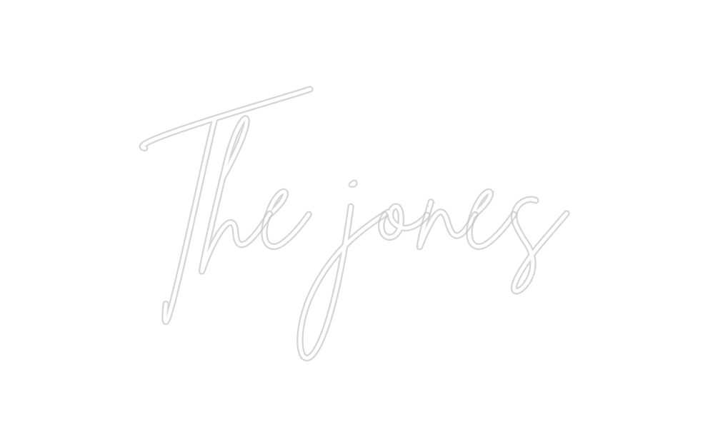 Insegne al neon personalizzate The Jones