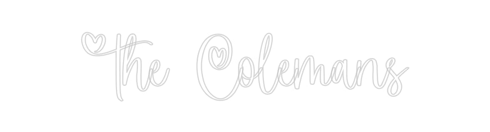 Insegne al neon personalizzate The Colemans