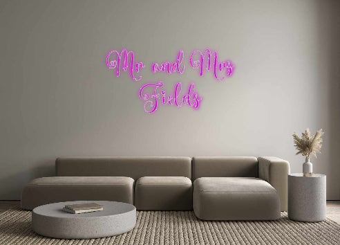 Insegne al neon personalizzate Mr e Mrs
 F...