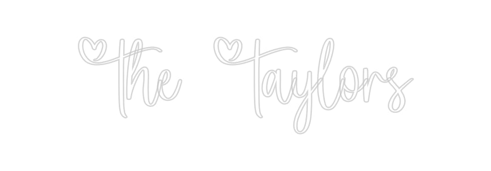 Insegne al neon personalizzate The Taylors