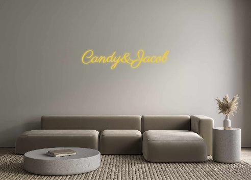 Insegne al neon personalizzate Candy&amp;Jacob