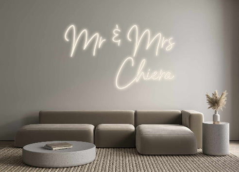 Insegne al neon personalizzate Mr &amp; Mrs
 Ch...