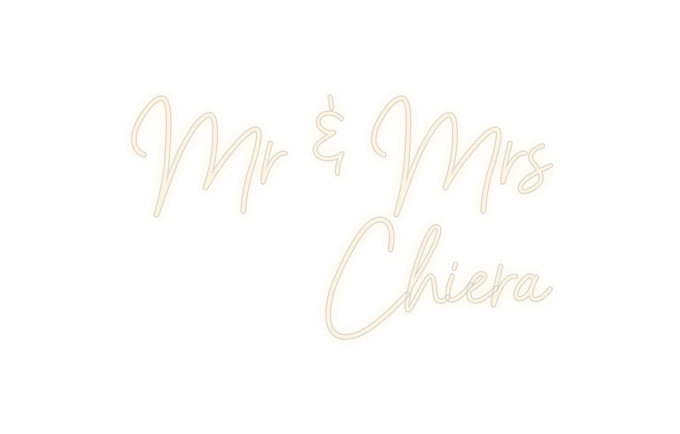 Insegne al neon personalizzate Mr &amp; Mrs
 Ch...