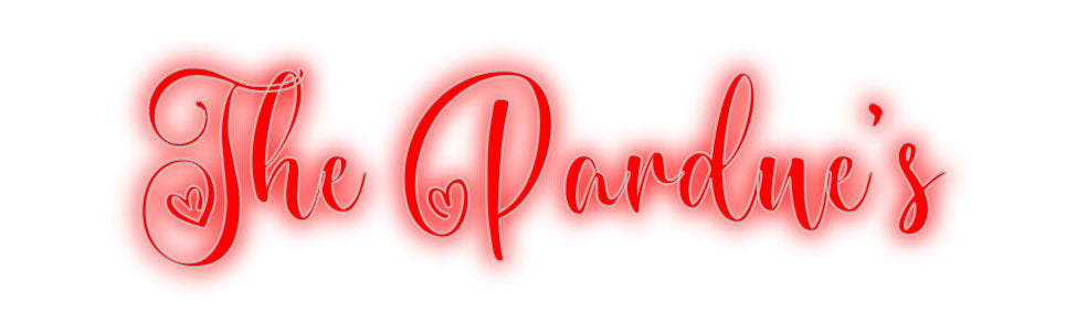 Insegne al neon personalizzate The Pardue's