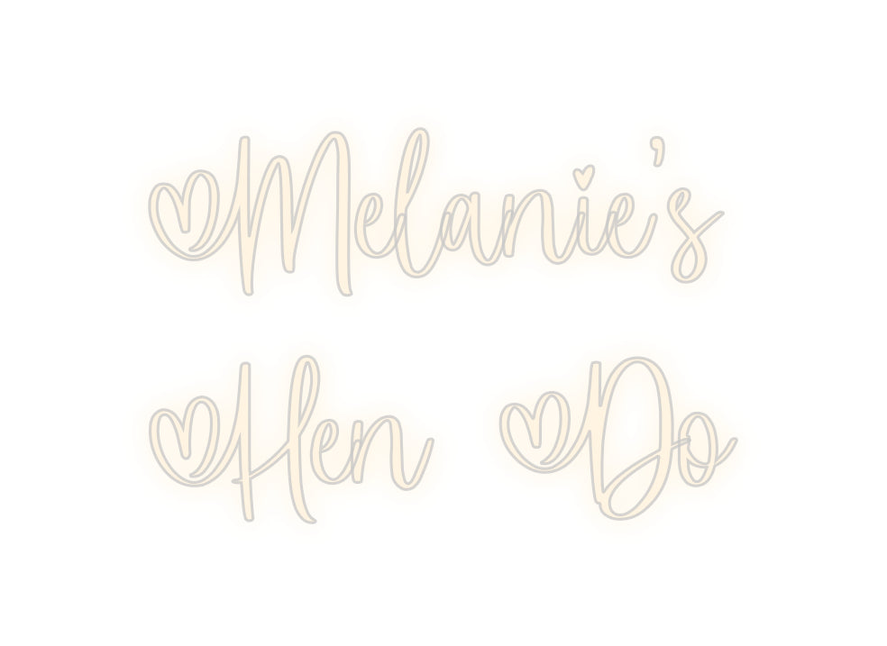 Insegne al neon personalizzate Melanie's
 H...