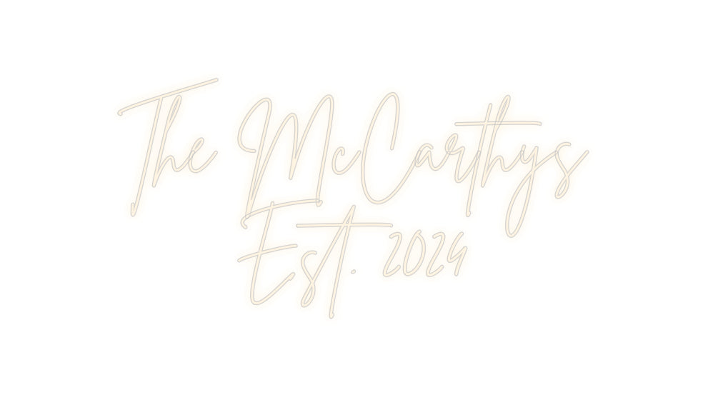 Insegne al neon personalizzate The McCarthys...