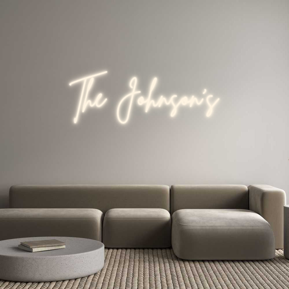 Insegne al neon personalizzate The Johnson's