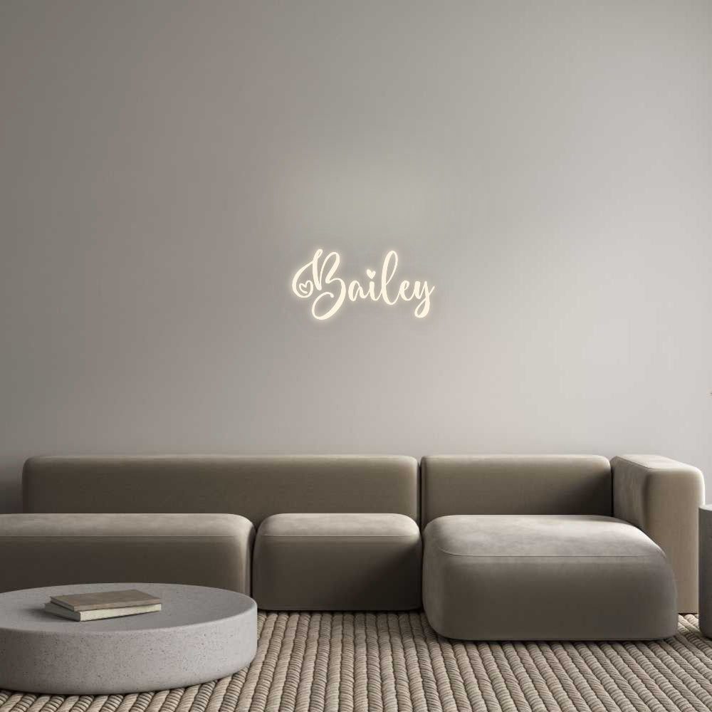 Insegne al neon personalizzate Bailey