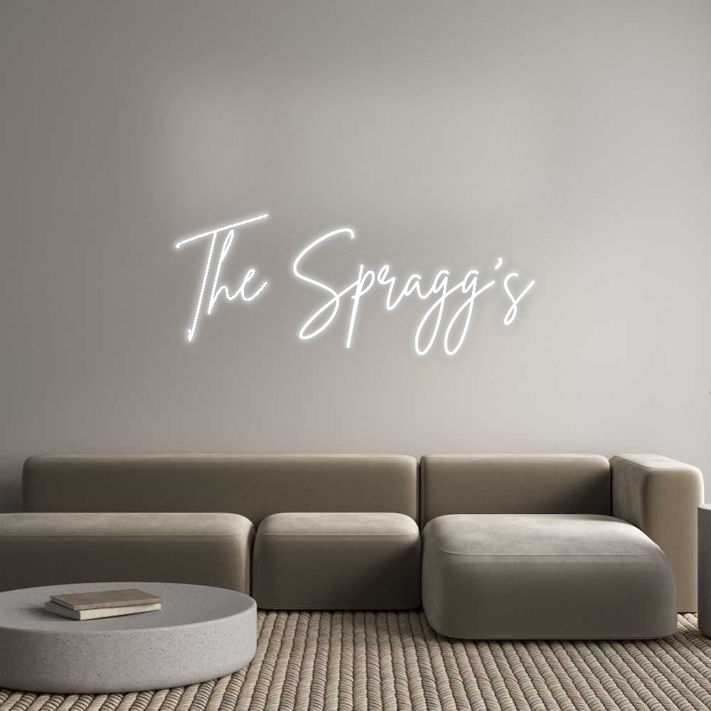 Insegne al neon personalizzate The Spragg's