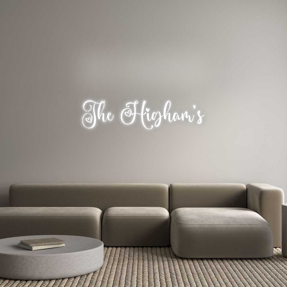 Insegne al neon personalizzate The Higham's