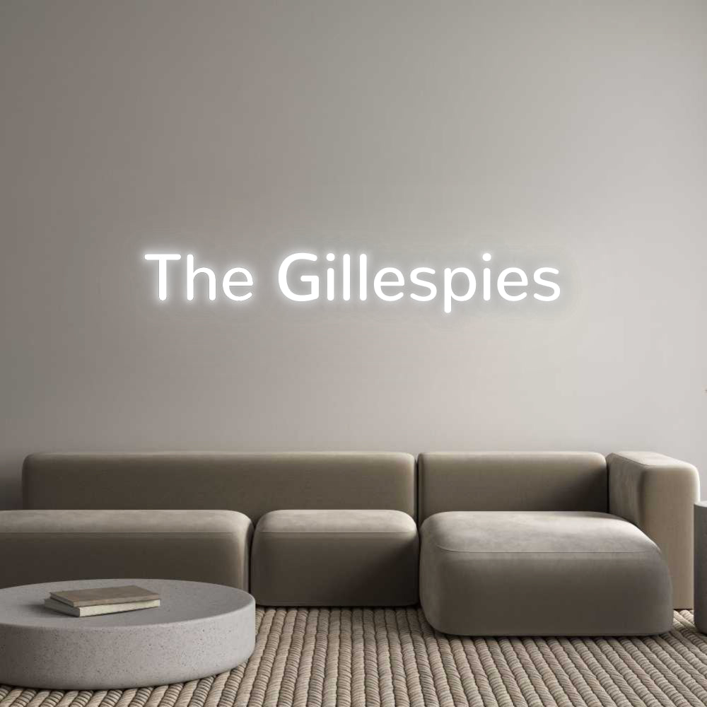 Insegne al neon personalizzate The Gillespies