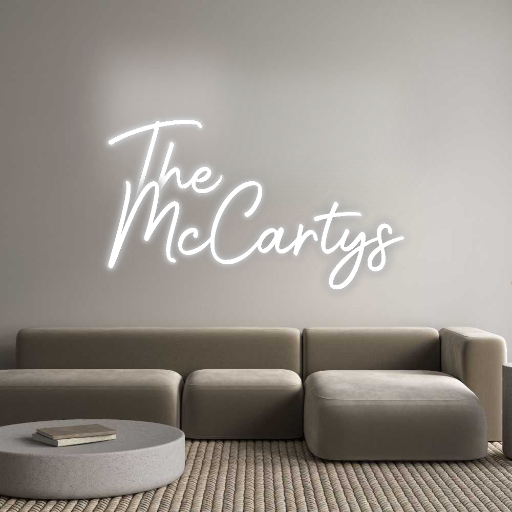 Insegne al neon personalizzate The
 McCartys