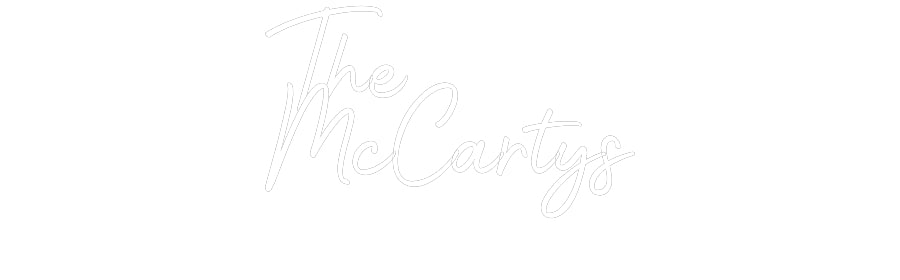 Insegne al neon personalizzate The
 McCartys