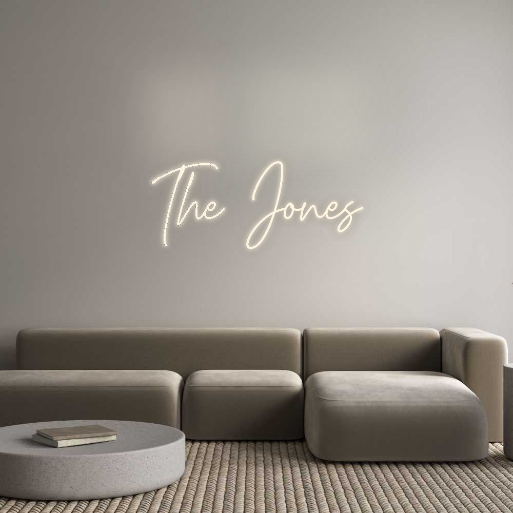 Insegne al neon personalizzate The Jones