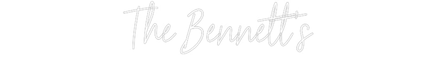 Insegne al neon personalizzate The Bennett's