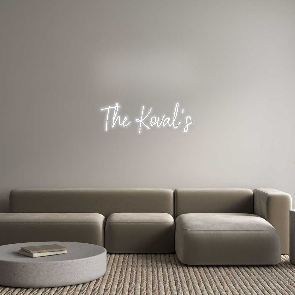 Insegne al neon personalizzate The Koval's