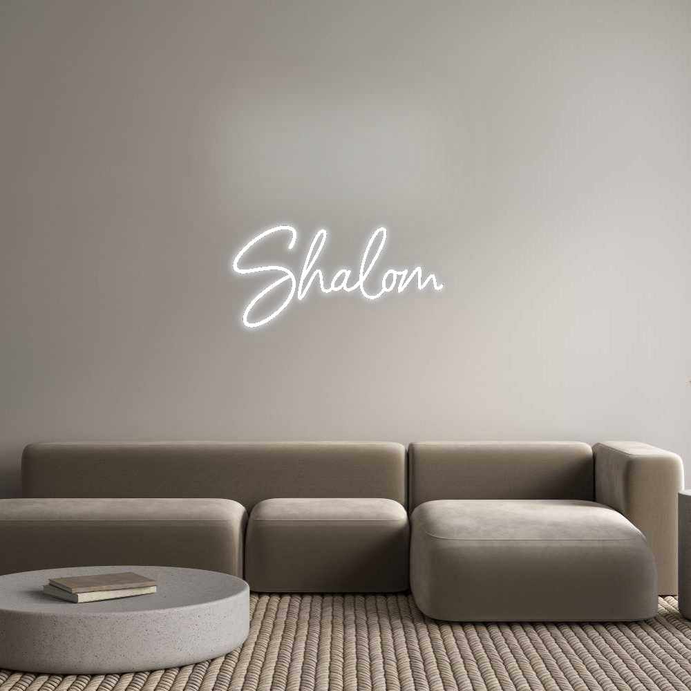 Insegne al neon personalizzate Shalom