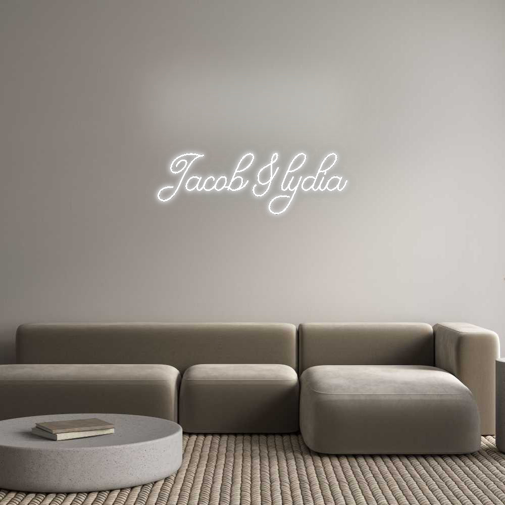 Insegne al neon personalizzate Jacob&amp;lydia