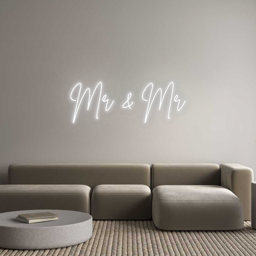 Insegne al neon personalizzate Mr &amp; Mr