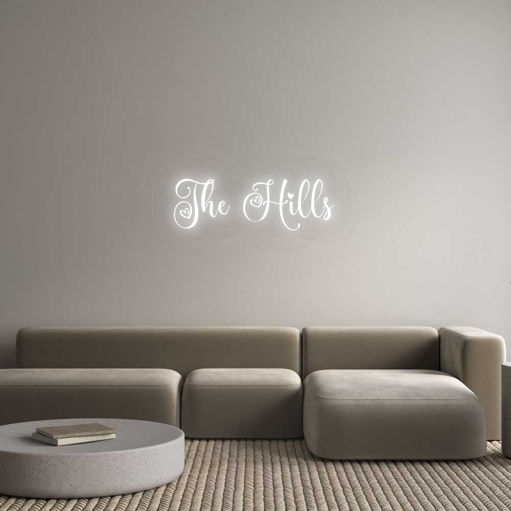 Insegne al neon personalizzate The Hills