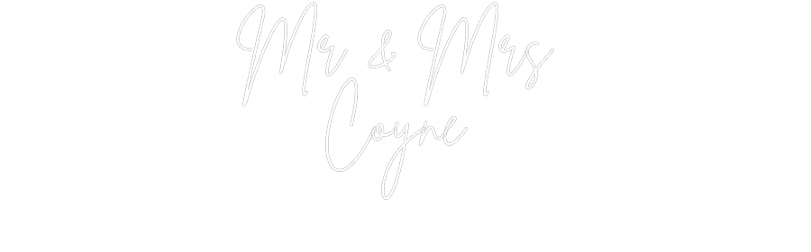 Insegne al neon personalizzate Mr &amp; Mrs
 Co...