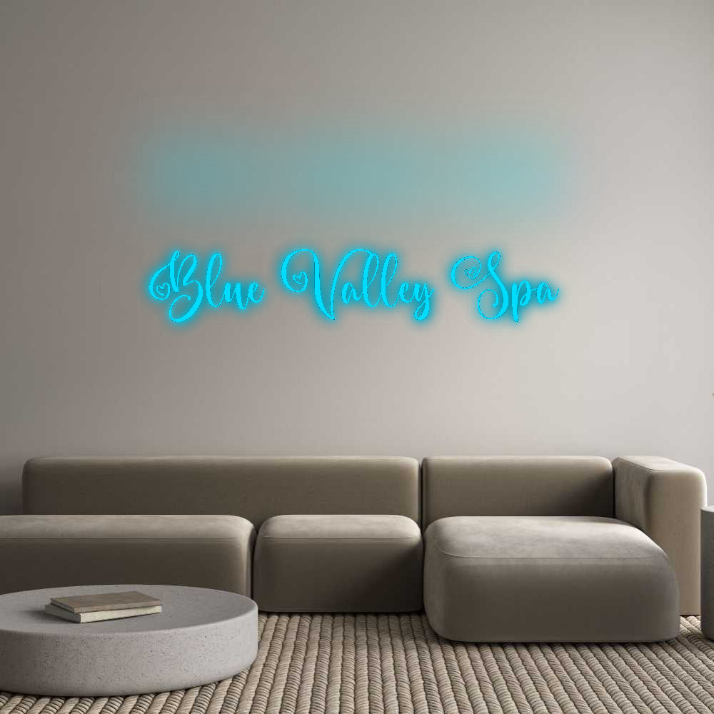 Custom Neon Signs Blue Valley Spa