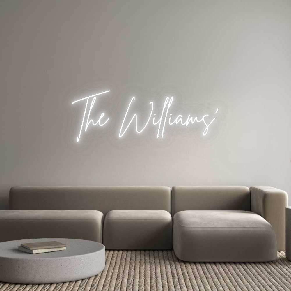 Custom Neon Signs The Williams'