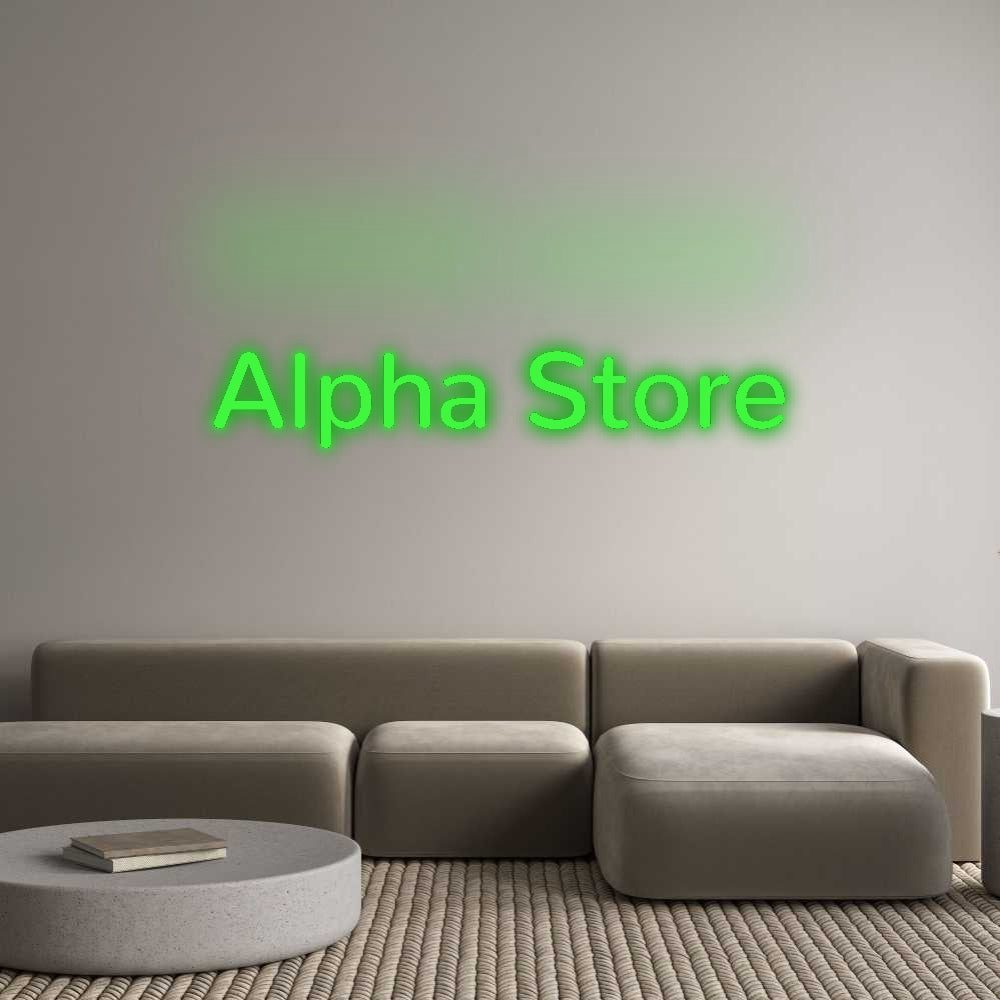 Custom Neon Signs Alpha Store