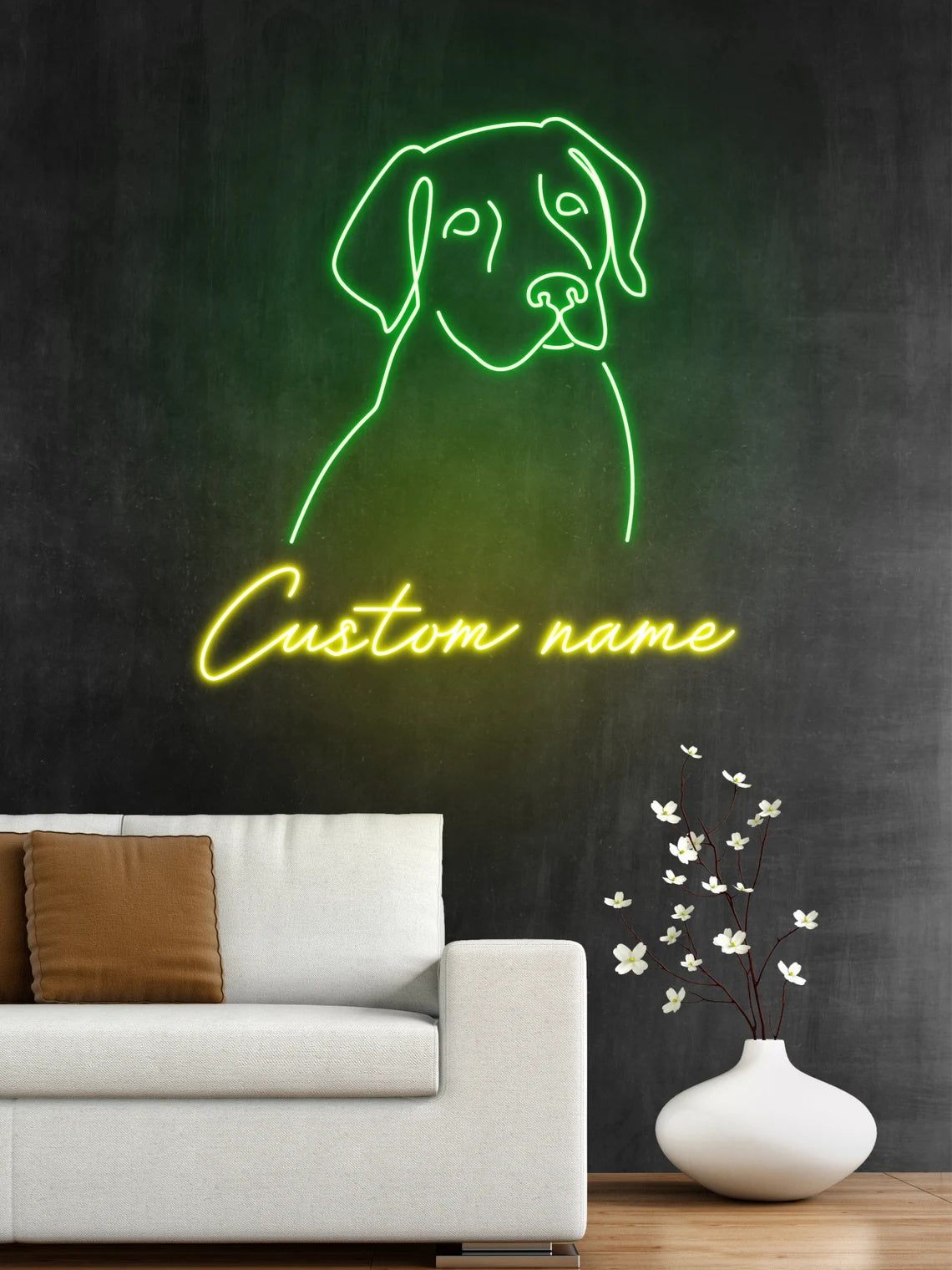 NEONIP-Personalized 100% Handmade Dog LED Neon Sign with Your Lovely Dog's Name For Pets House