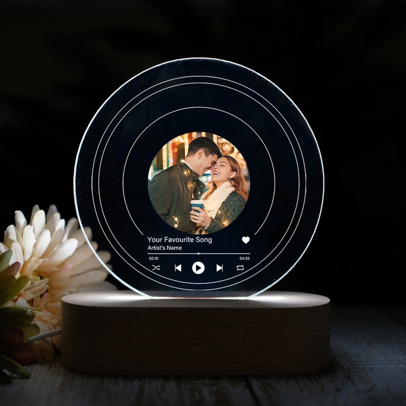 Customization Photo Night Light Romantic Gift for Couples Anniversary Gift Valentine's Gift