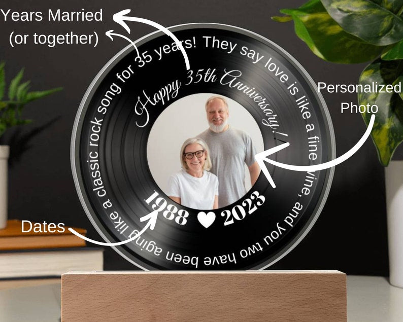 Custom Wedding Anniversary Gift Custom Anniversary Gift For Parents Wife Husband