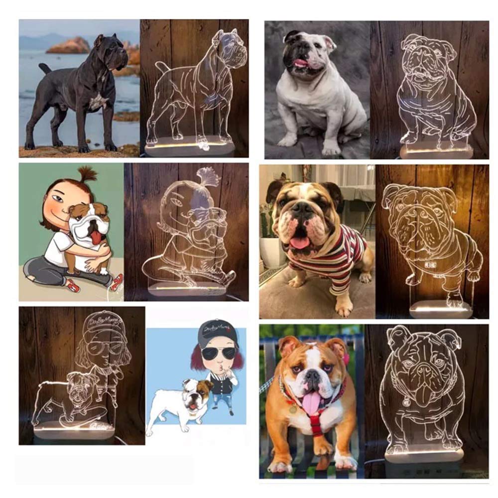 Personalized Photo 3D Lamp Engraving Custom Text Wedding Anniversary Christmas Birthday Gifts For Couples