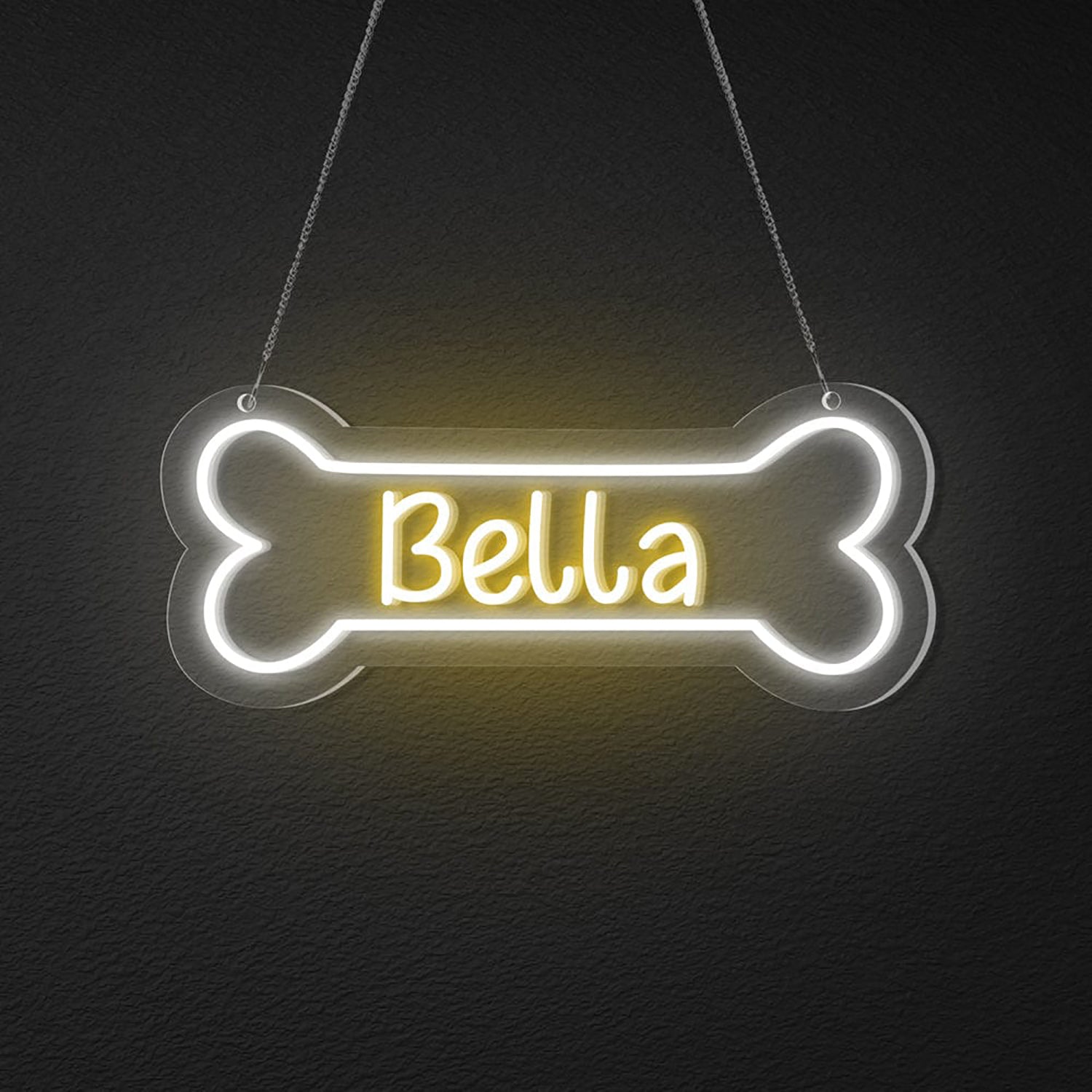 NEONIP-Personalized 100% Handmade Bone LED Neon Sign with Your Pet's Name