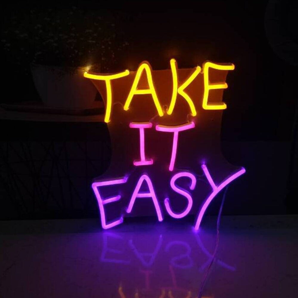 NEONIP-100% Handmade Take it Easy LED Neon Light Sign