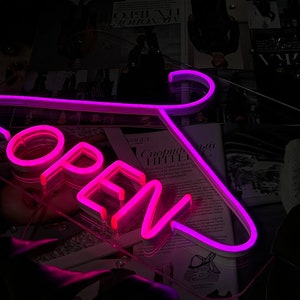 NEONIP-100% Handmade Hanger Open Neon Sign Business Decorations