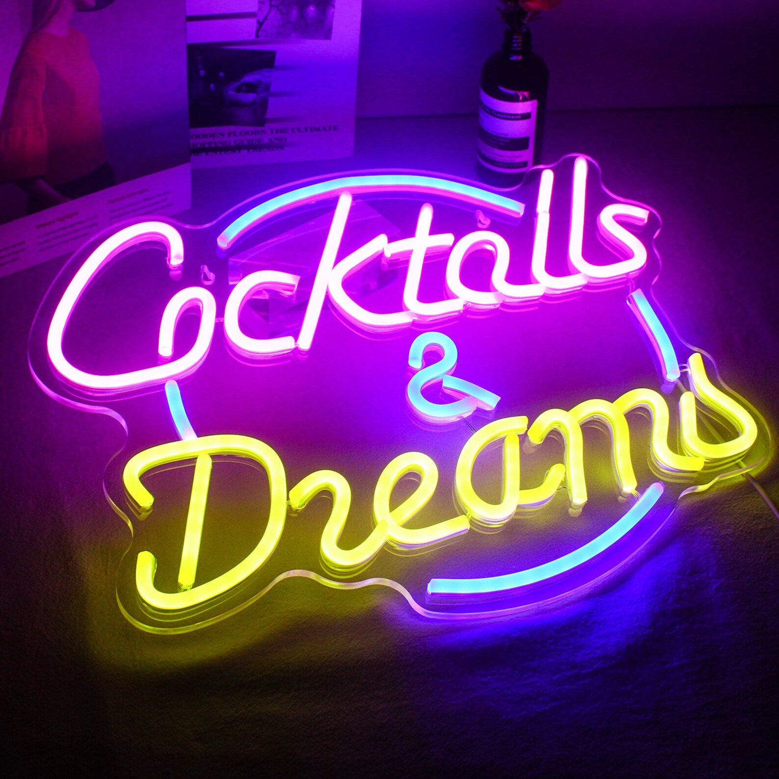 NEONIP-100% Handmade Cocktails & Dreams LED Neon Light Sign