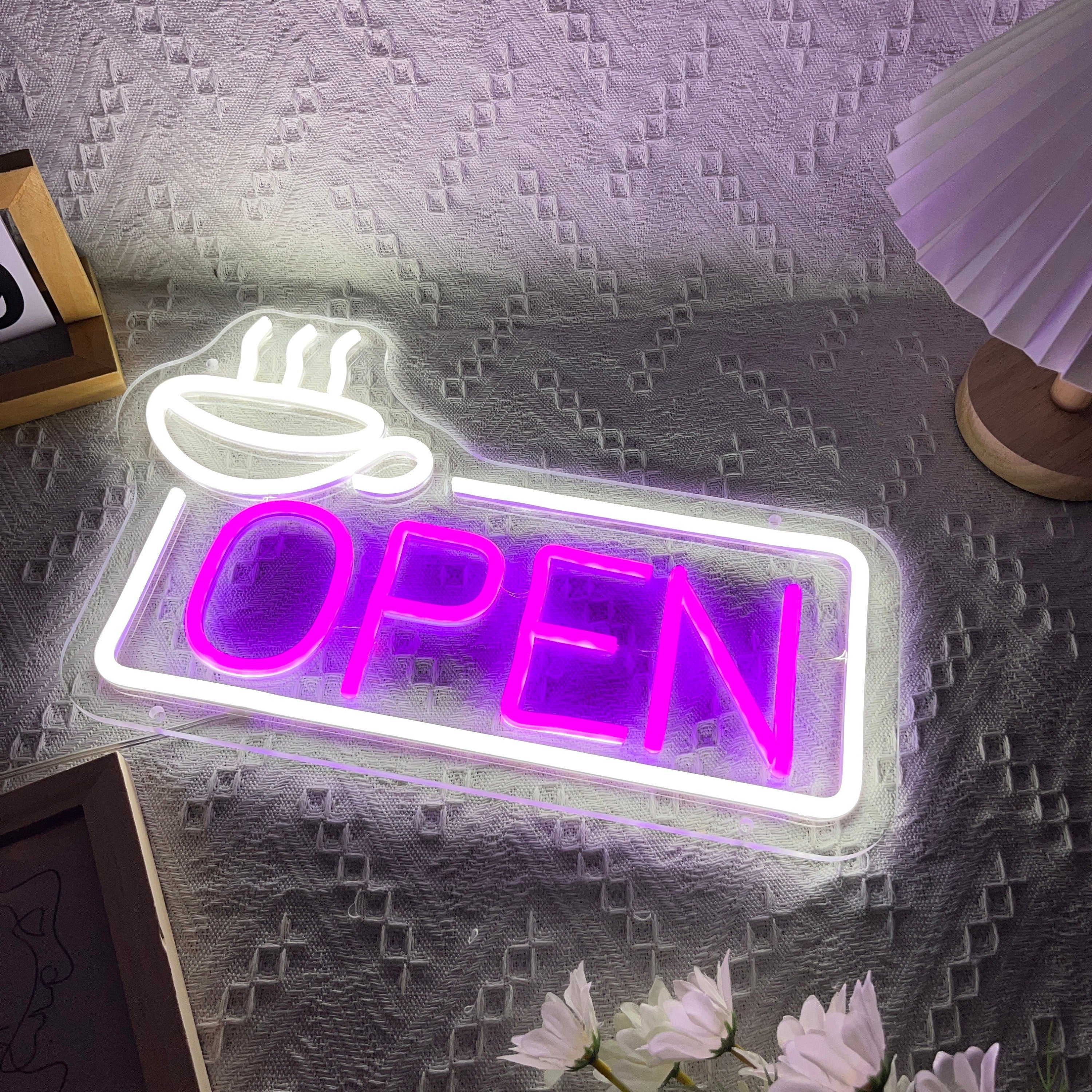 NEONIP-100% Handmade Coffee Shop Open Neon Sign Party Decorations
