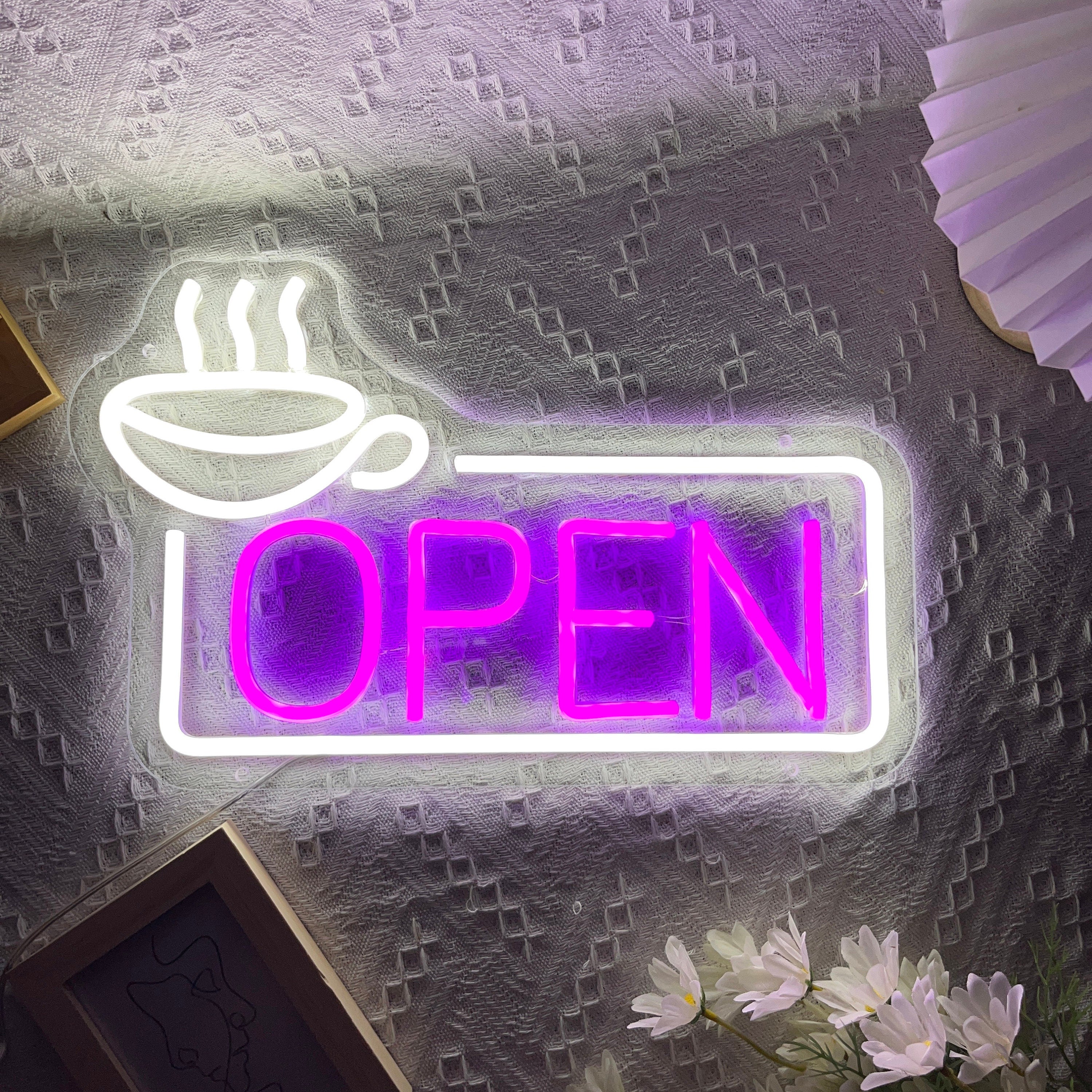 NEONIP-100% Handmade Coffee Shop Open Neon Sign Party Decorations
