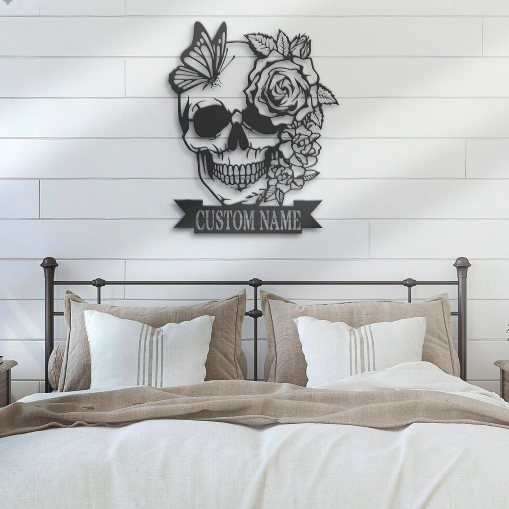 NEONIP-Personalized 100% Handmade Halloween Metal Sign LED Neon Sign with Sugar Skull