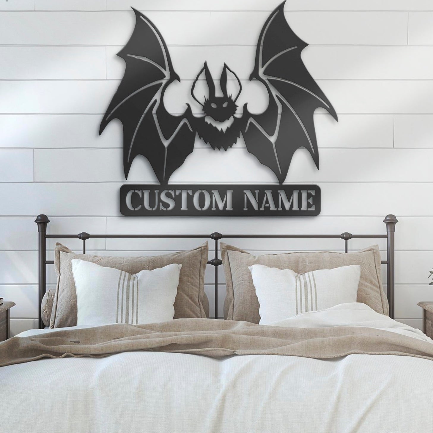 NEONIP-Personalized 100% Handmade Halloween Metal Sign LED Neon Sign with Bat