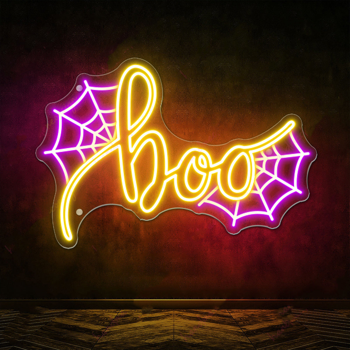 NEONIP-100% Handmade Boo Spider web Neon Sign Halloween Neon Sign