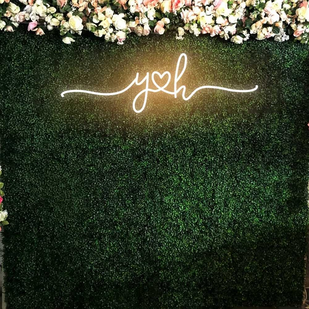 NEONIP-Personalized 100% Handmade Wedding LED Neon Sign with Your Initial Letters and Love