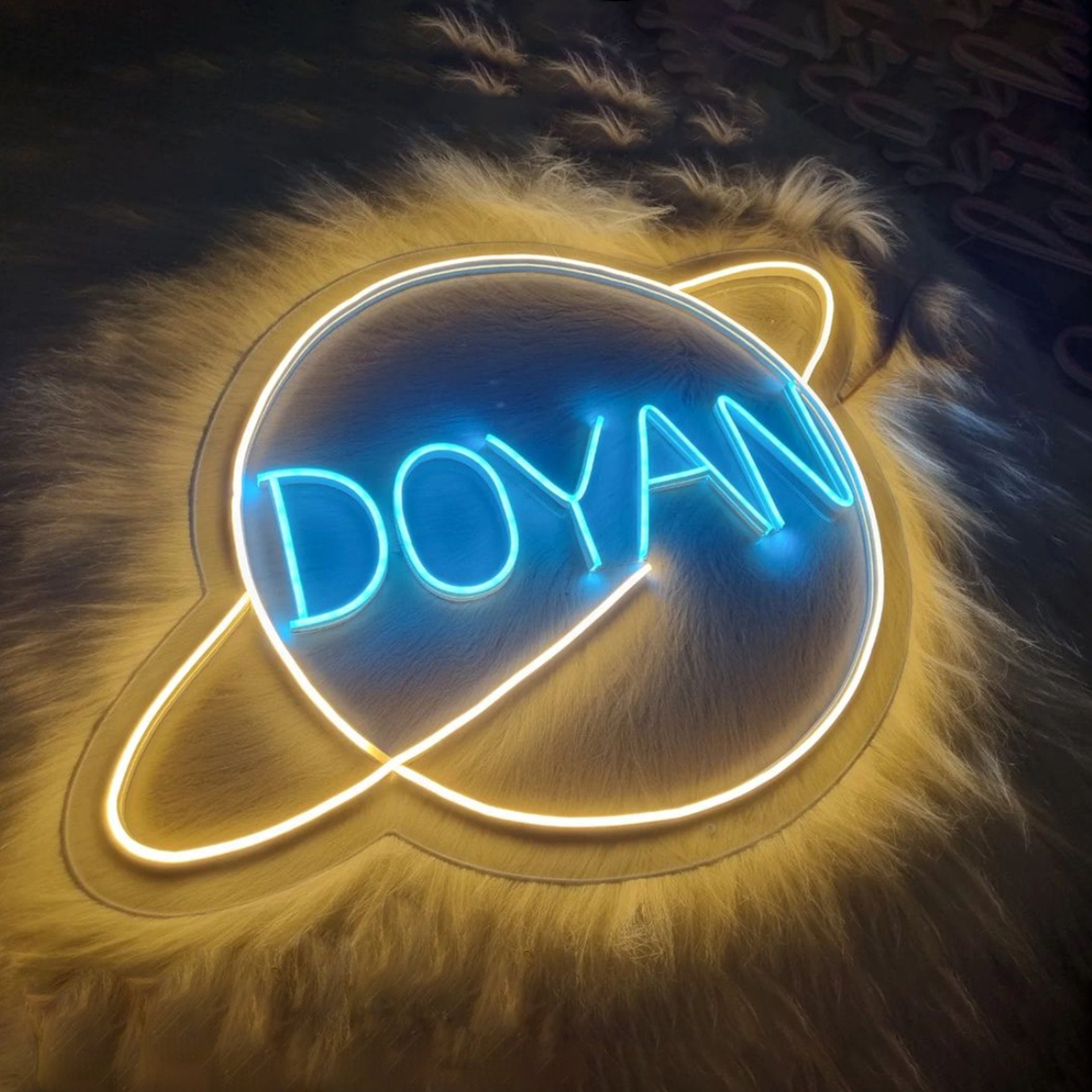 NEONIP-Personalized 100% Handmade Planet LED Neon Sign with You Kid's Name