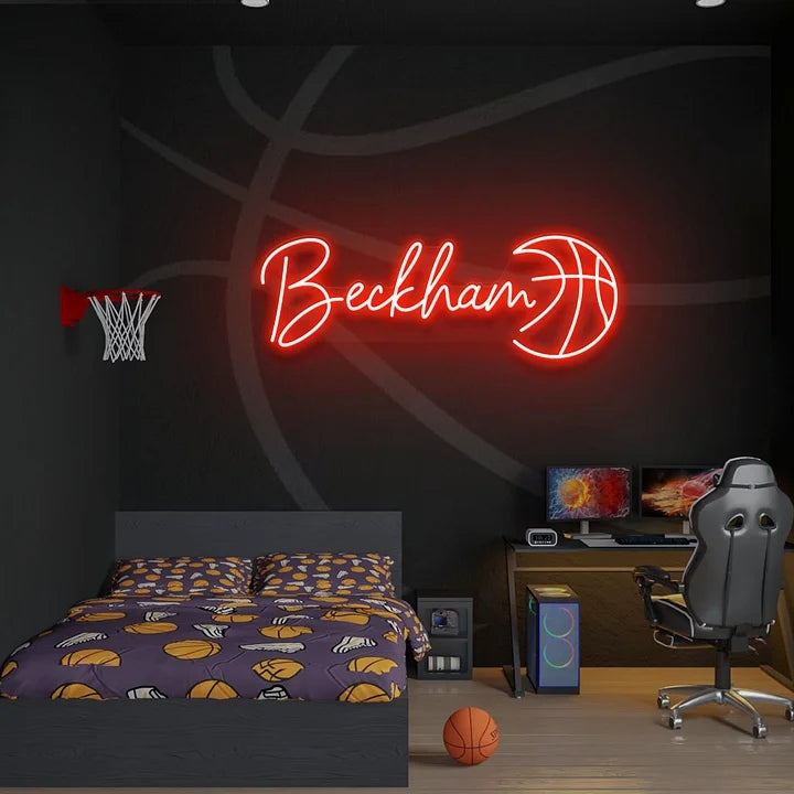 NEONIP-Personalized 100% Handmade Basketball LED Neon Sign with You Lovely Kid's Name